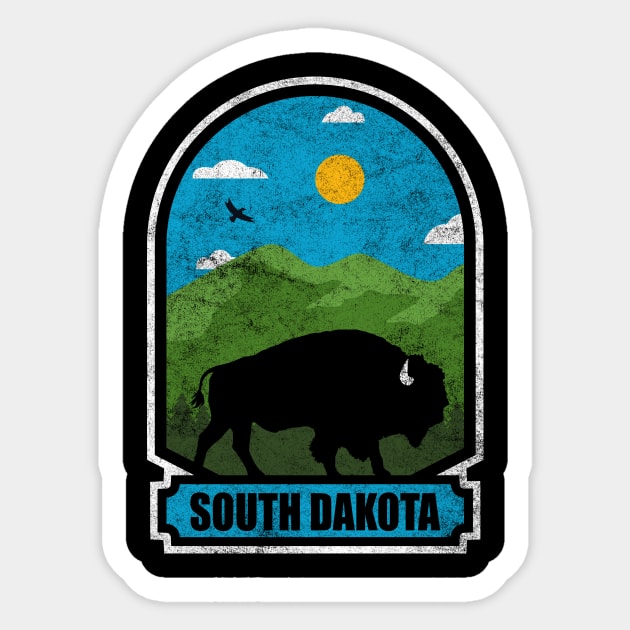 Bison Roam Nature Adventure South Dakota Wildlife Sticker by SouthDakotaGifts